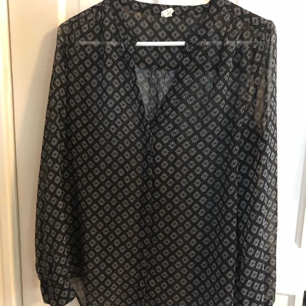 Sheer Black Blouse